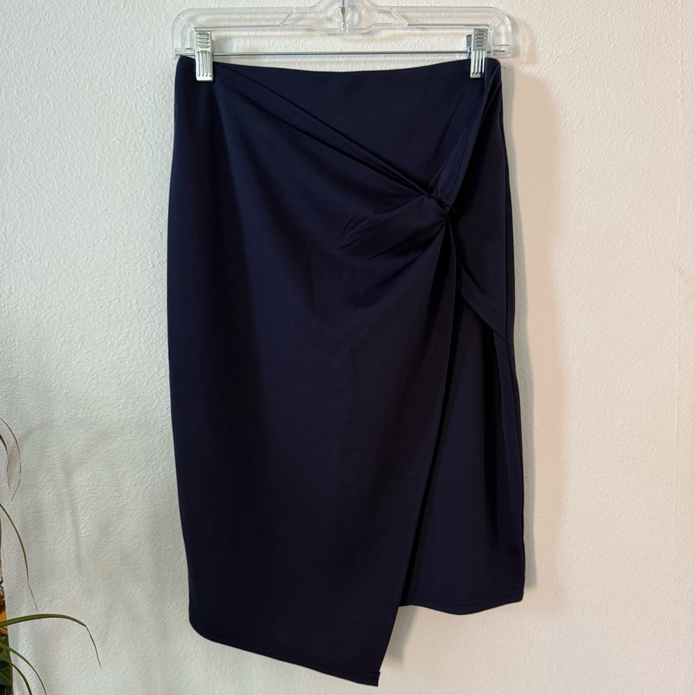Kate Kasin Navy Blue Pencil Skirt